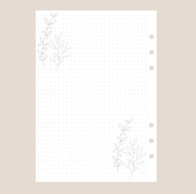 side image for Dotted with Leaves - Notetaking Series A5 - 1