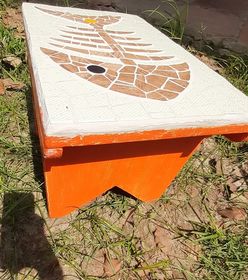 side image for Banquinho peixe mosaico - 2