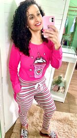 side image for Pijama Longo Viscolycra  - 3