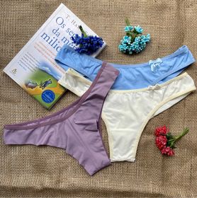 side image for Calcinha fio duplo microfibra  - 1