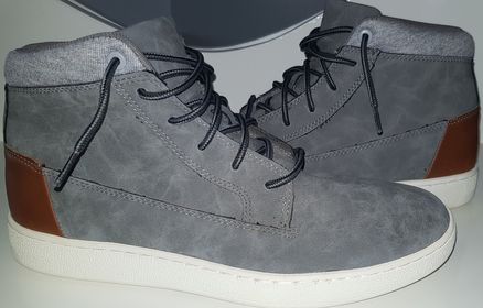 side image for RIVER ISLAND HIGH TOP WITH HEEL LEATHER PATCH SNEAKER - SIZE 42/8  - 1