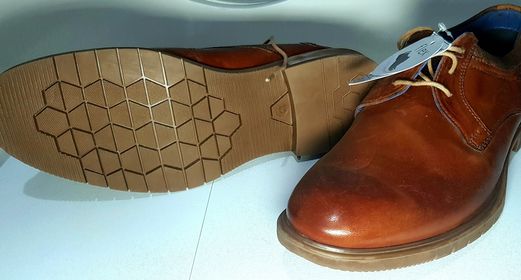 side image for MERKAL FOSCO TAN LEATHER SHOE - SIZE 41 - 1