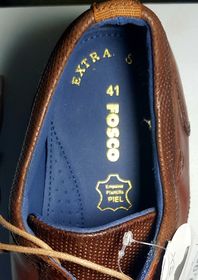 side image for MERKAL FOSCO TAN LEATHER SHOE - SIZE 41 - 3