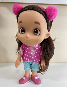 side image for Boneca Maria Clara Jp Vinil C/ Cabelo Artificial E Pom Pom - 1